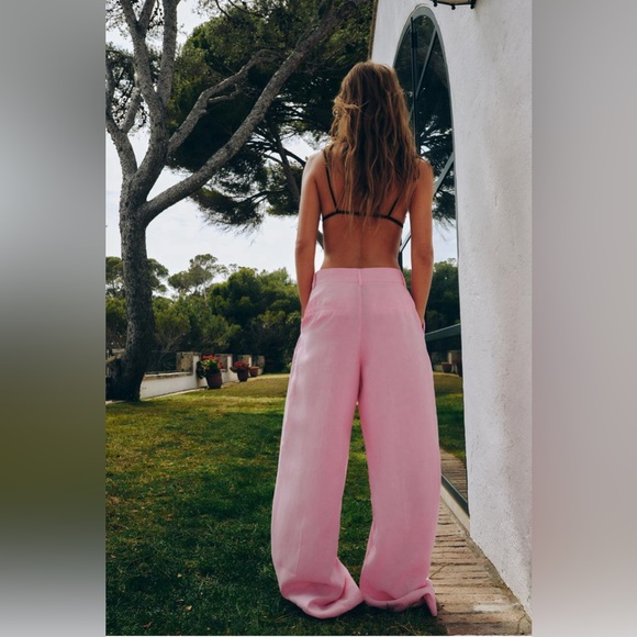 ZARA NEW FLOWY PLEATED PANTS - Picture 16 of 16